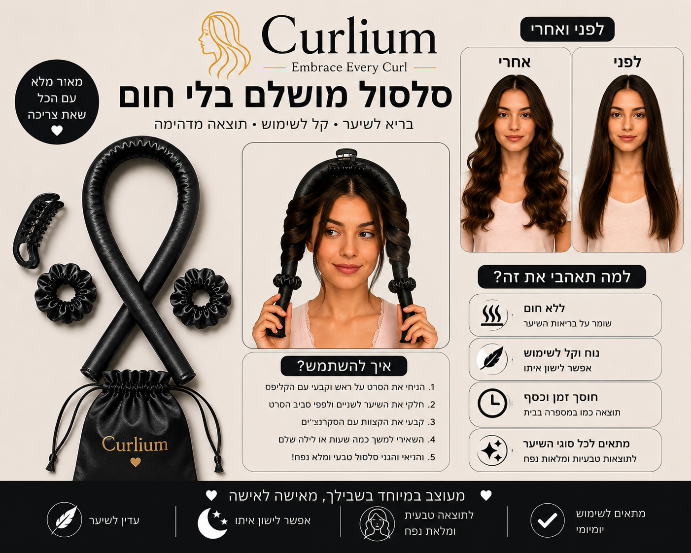 תלתלים שחורים – ™Curlium